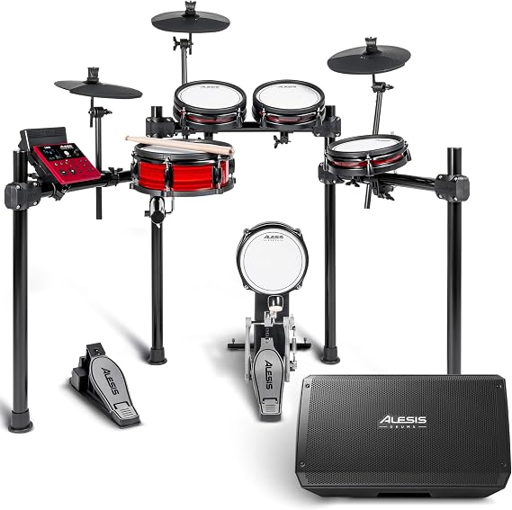 Alesis Nitro Pro and Strike Amp 8 MK2 - Electric Drum Kit with and 8-inch 2000W Drum Amp Speaker, with Bluetooth