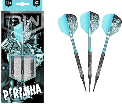 Piranha Soft Tip Darts, Precision Balanced, Accurate, and Durable - Perfect for Professional and Recreational Players