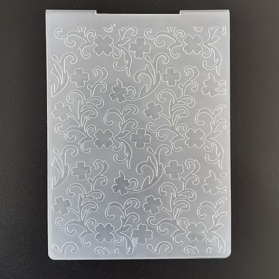 Linda Craft Cross Leaves Clover Background Plastic Embossing Folders for Card Making Scrapbooking and Other Paper Crafts