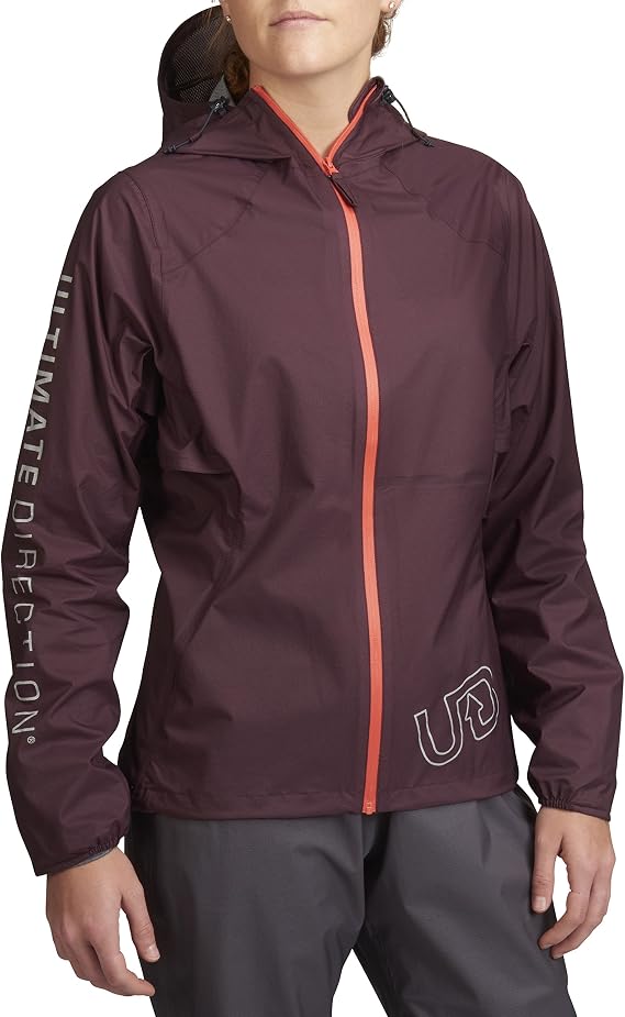 Ultimate Direction Women's Ultra Running Windproof Waterproof Ultralight Lightweight Jacket V2, Fig, X-Small