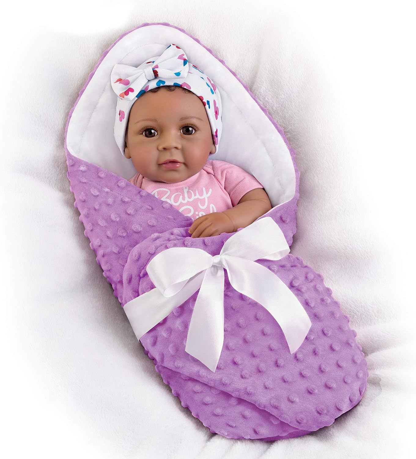 Ashton Drake The Galleries ‘My Little Baby Girl’ Newborn baby girl doll – Lifelike reborn So Truly Real® Realistic baby girl doll with RealTouch® vinyl skin