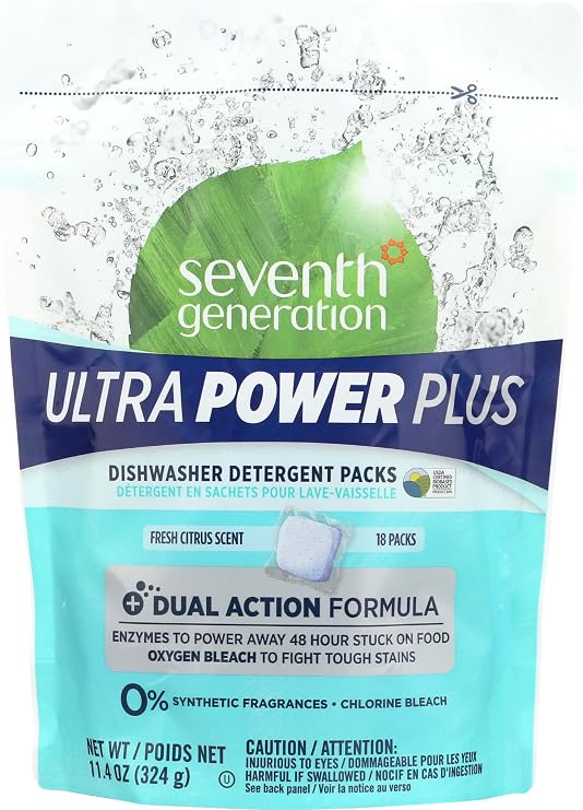 Seventh Generation Dish AUTO PAC PWR 18PC, Multi, Ultra Power Plus, 18 Count
