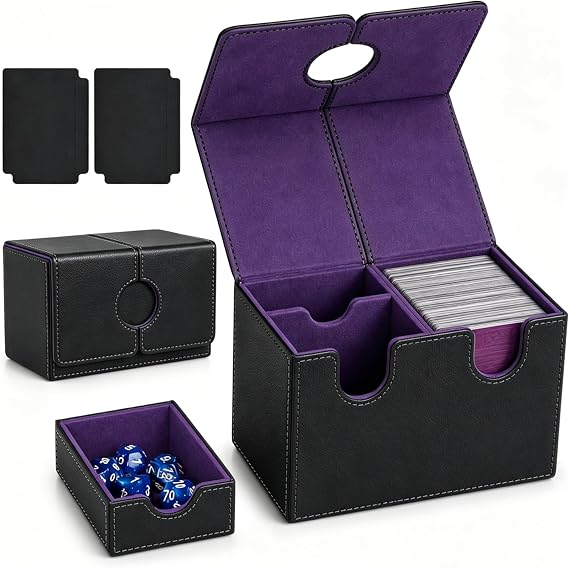 3-in-1 MTG Commander Deck Box,Holds 160+ Double Sleeved Cards