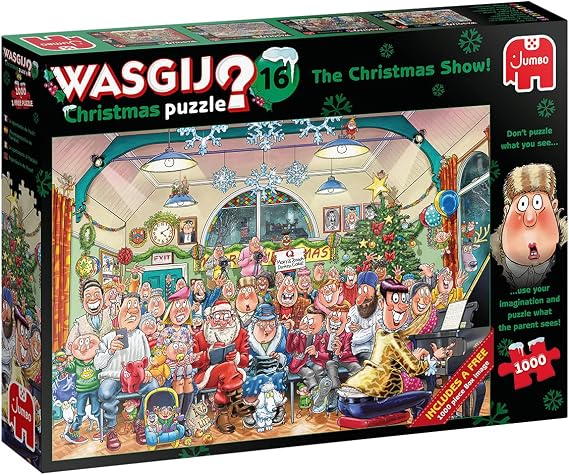 Jumbo, Wasgij, Retro Original 16 - The Christmas Show, Unique Collectable Jigsaw Puzzles for Adults, 1,000 Piece