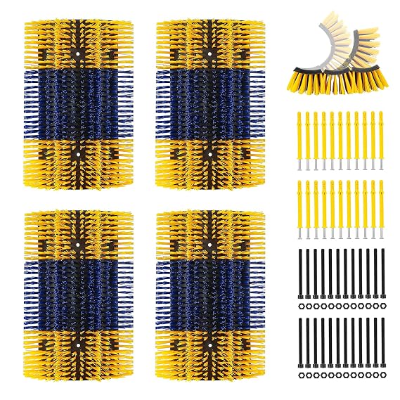 Livestock Scratch Brush, 4Pcs Cattle Scratcher Brush for Grooming, Upgraded Extra Large Horse Brush, Relieve Itching on the Back, Goat Scratcher for Horse, Cow, Pig, Sheep (XL Size Yellow)