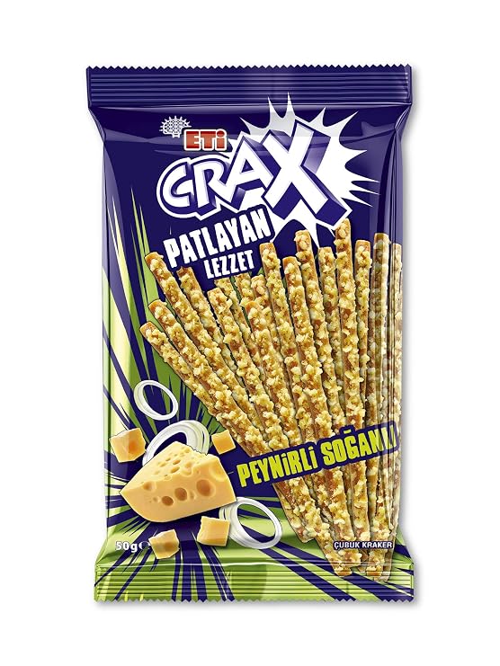 Eti Crax Spicy Stick Cracker 50gr 1.76 OZ , 20 pack