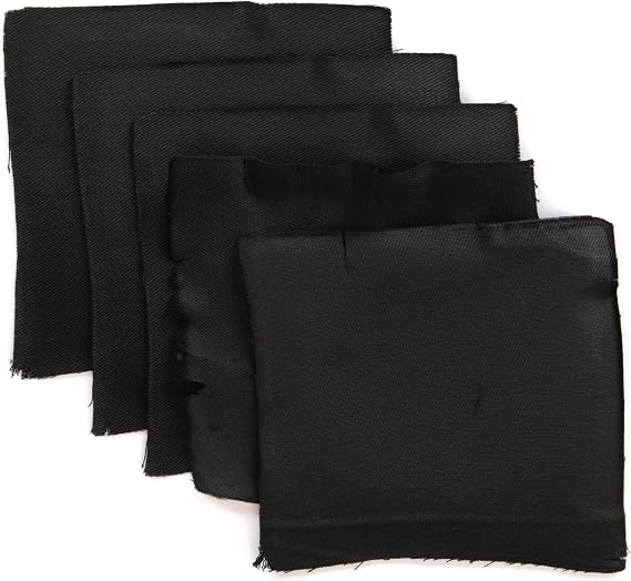 WEYLAND Bushcraft Char Cloth - 5 Pack Traditional Fire Tinder | 100% Cotton Flint & Steel Primitive Fire Making Bushcraft Firecraft Camping Emergency Kits