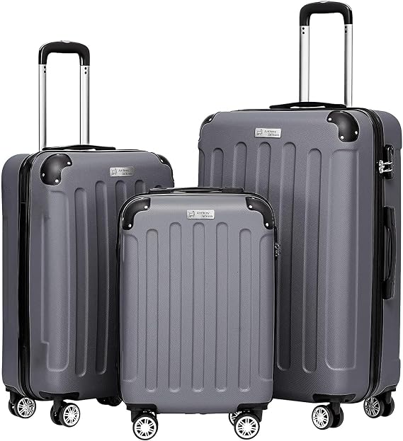 Anthony Jackson Ultra Hafif ABS Valiz TRION (Antrasit, 3'lü Set)