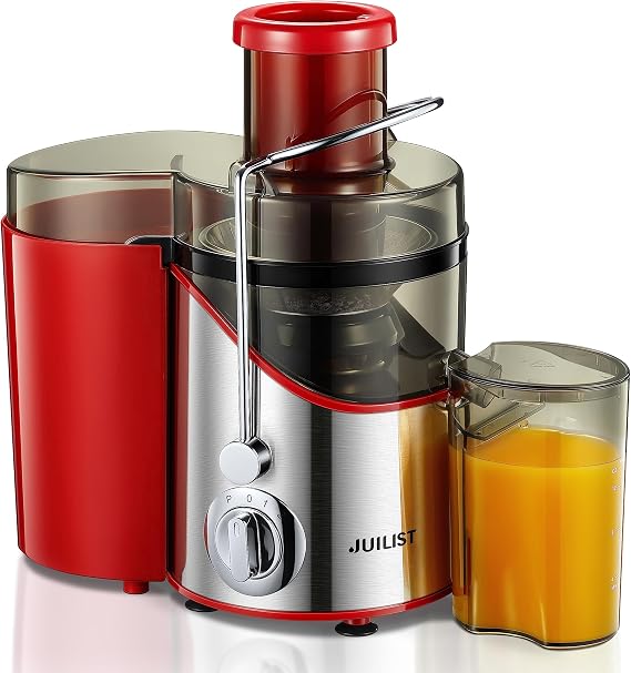 Juicer Machines, Juilist 3 Wide Mouth Juicer Extractor, for Vegetable and Fruit with 3-Speed Setting, 400W Motor, Easy to Clean, Black