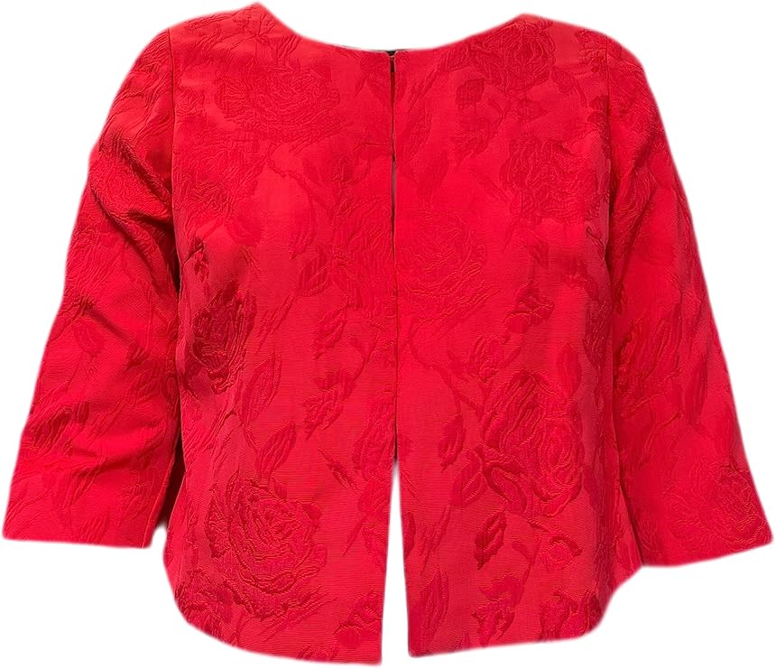 Marina Rinaldi Women's Claire Floral Bolero Jacket Red
