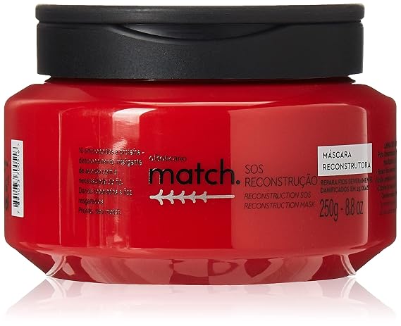 Boticario - Linha Match (SOS Reconstrucao) - Mascara Capilar 250 Gr Match (SOS Reconstruction) Collection - Hair Mascara Net 8.81 Oz