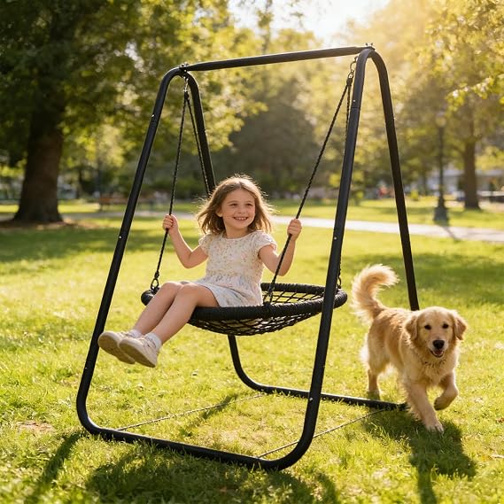 Heavy Duty A-Shaped Hammock Chair Stand,Adjustable Indoor & Outdoor Hanging Stand for Swing Stand,Hanging Stand Only Max Load 220lbs(Without Hammock Chair)