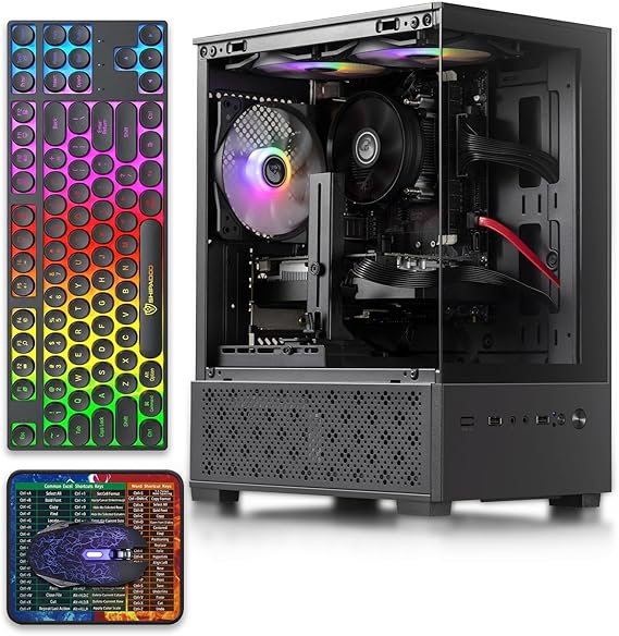 あらかじめ構築されたゲーミングPCデスクトップ、Intel Core i5 ビジネス オフィス タワーコンピューター PC