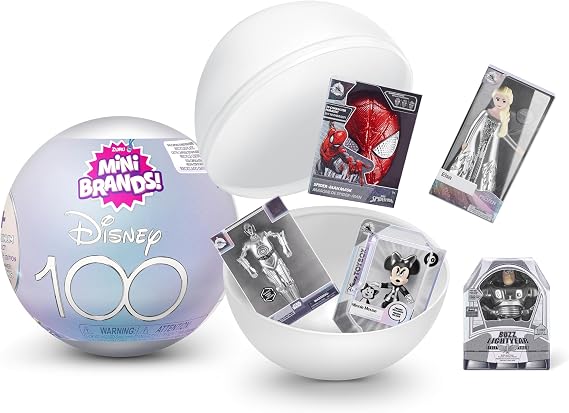Mini Brands Disney 100 Platinum Capsule by ZURU Limited Edition with Platinum Minis, Celebrate Disney 100
