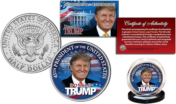 Donald Trump Official JFK Half Dollar U.S Coin w/COA - Limited Edition of 500