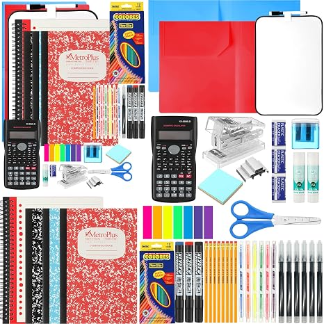Gilprop 1 Set Middle and High School Supplies Kit, 51 Pcs Per School Pack