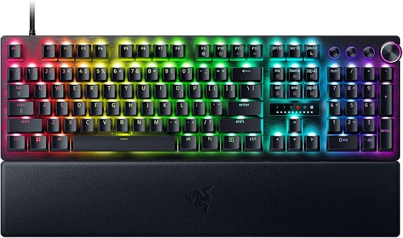 Razer Huntsman V3 Pro - Analog Optik E-Spor Klavye - Razer Snap Tap & Hızlı Ateş Tetikleyici (Çok Fonksiyonlu Dijital Düğme, Dokulu Doubleshot PBT Tuş Başlıkları) ABD Düzeni | Siyah