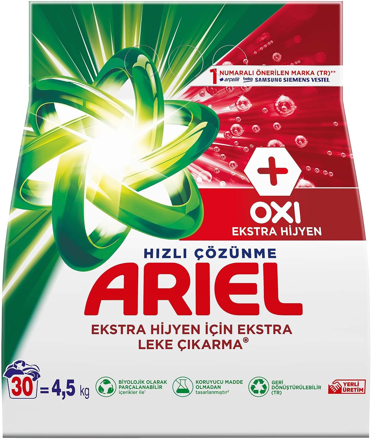 ARIEL Oxi 4.5 kg Quick Dissolution Powder Laundry Detergent