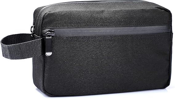 Toiletry Bag for Men, Etercycle Portable Travel Wash Bag, Waterproof Toiletries Cosmetic Organizer Bag, Gym Shaving Shower Bathroom Bag, Dopp Kit Make Up Bag with Handle (Black)