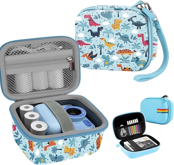 Leayjeen 2-in-1 Kids Camera Case is Compatible with ESOXOFFORE/Dylanto/HiMont/Kids Camera Instant Prints for Birthday Gifts for 3-)