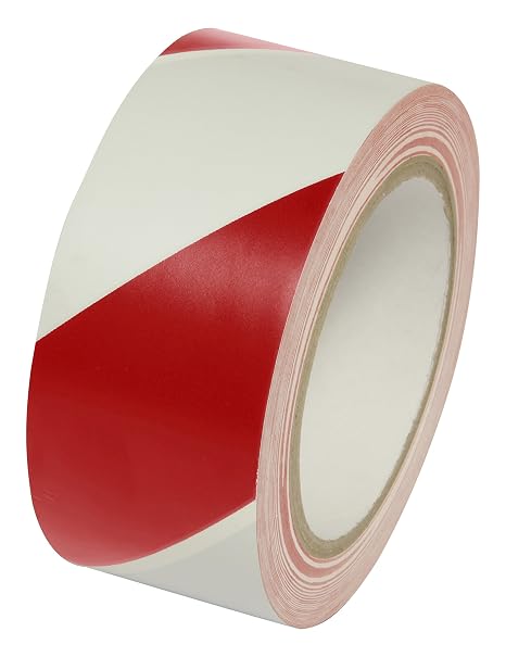 INCOM Manufacturing: Hazard Warning Conformable Tape, 2" x 108', Red/White