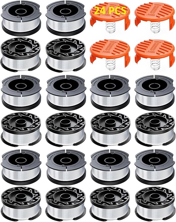 24 Pack Weed Eater String Compatible with Black+Decker, AF-100 0.065" 30ft