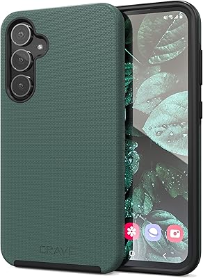 Crave for Samsung Galaxy S23 FE Case, Shockproof Protection Dual Layer Case for Samsung Galaxy S23 FE 6.4 inch - Forest Green
