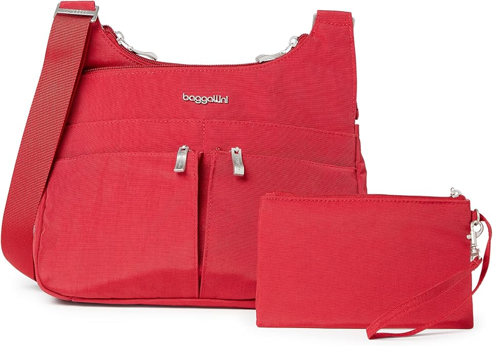 Baggallini Crossbody Travel Bag 11x8.5 Lightweight Water-resistant Nylon Handbag