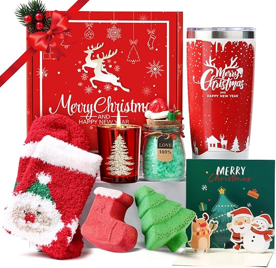Happy New Year & Valentine's Day Gift Baskets for Women - Unique Gift Ideas for Mom, Wife, Grandma, Friend, Sister & Coworker