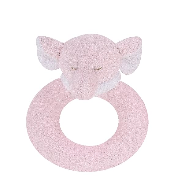 Angel Dear - Pink Elephant, Ring Rattle