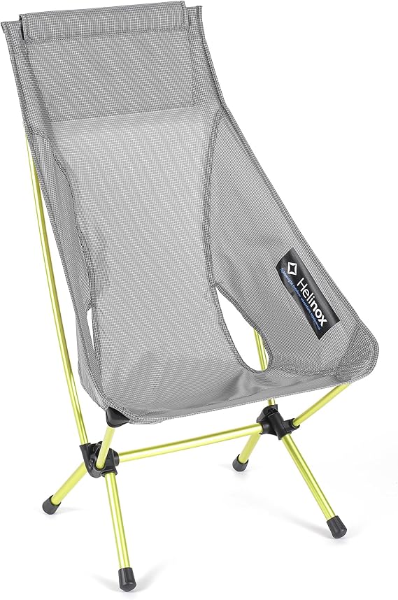 Helinox Chair Zero Highback Chair, 1.43lbs, Ultralight, High Back Camping Chair, Backpacking, Folding Outdoor Chairs, Grey