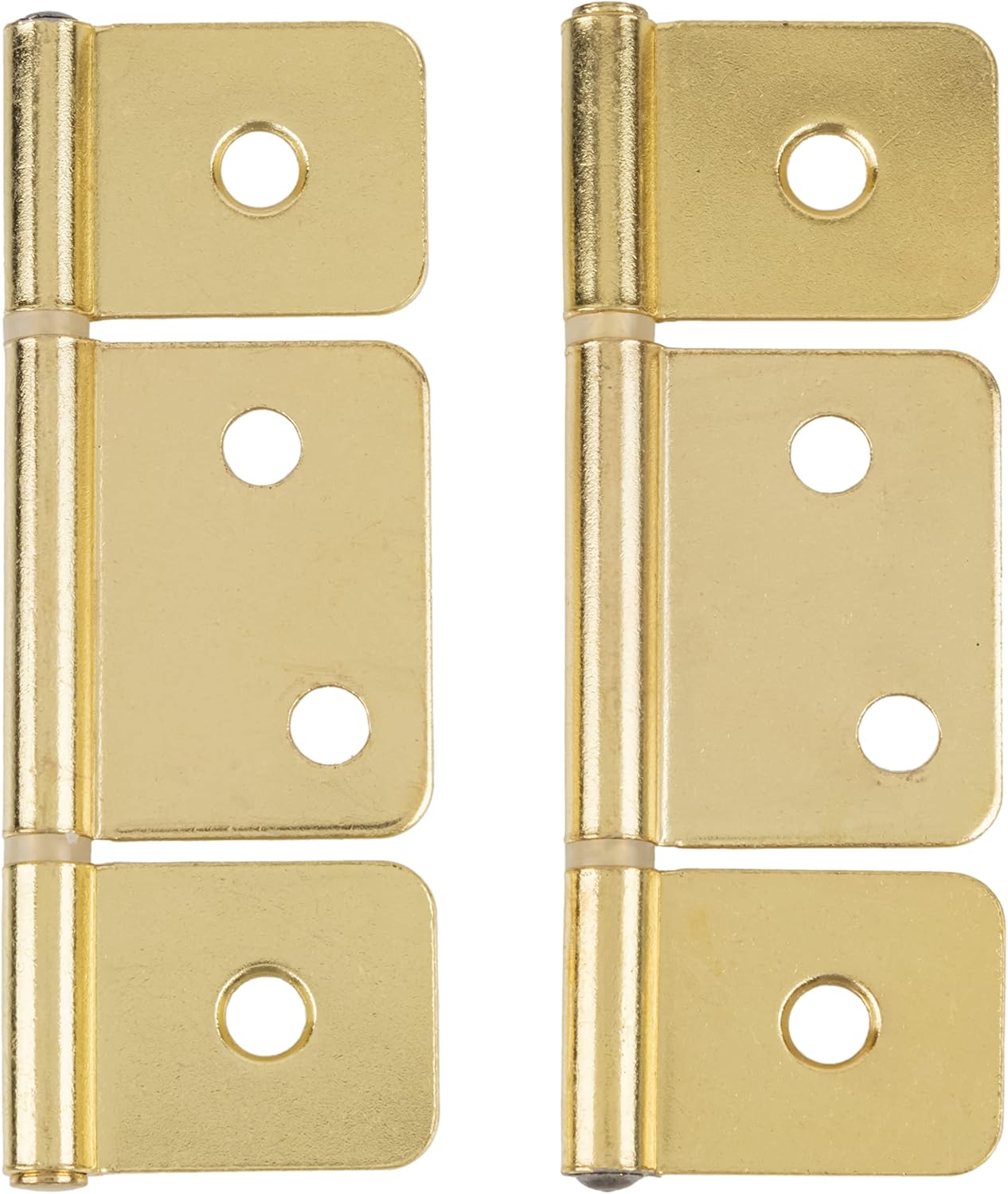 3-12 Brass 3-Leaf Flag Hinges - Pack of 20 - Non-Mortise Hinges for Bi-Fold, Shutter and Cabinet Doors in Mobile Homes, Campers, Trailers - Furniture Hardware - NH8-SB 10