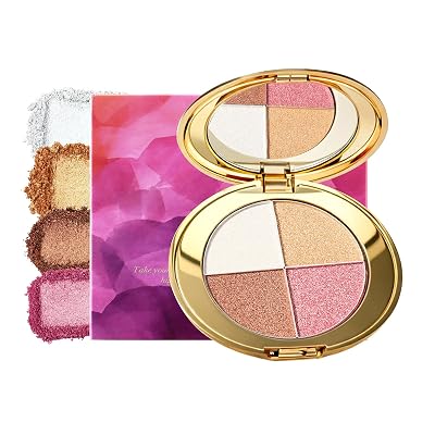 Eyes & Cheeks Makeup Palette - 4-in-1 Eyeshadow, Blush, Highlighter & Bronzer with Smooth Velvet Texture that Blends Easy, Travel-Friendly Full Face Makeup Kit, Perfect Palette Gift for Women