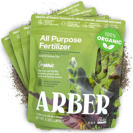 All-Purpose Granular Fertilizer 4-Pack 4 lb | Organic Slow-Release Formula