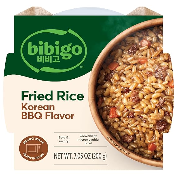 Bibigo Korean BBQ Flavor Fried Rice, Microwavable, Zero Trans Fat, 7.05 Ounces (Pack Of 1)