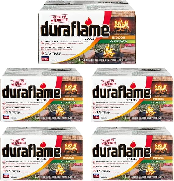Duraflame 2.5 lb 1.5 Hour Firelog (30-Pack) Bundle (5 Items)