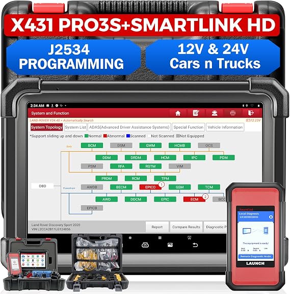 LAUNCH X431 PRO3S+ Smartlink HD Heavy Duty Truck Scanner,J2534 Protocol