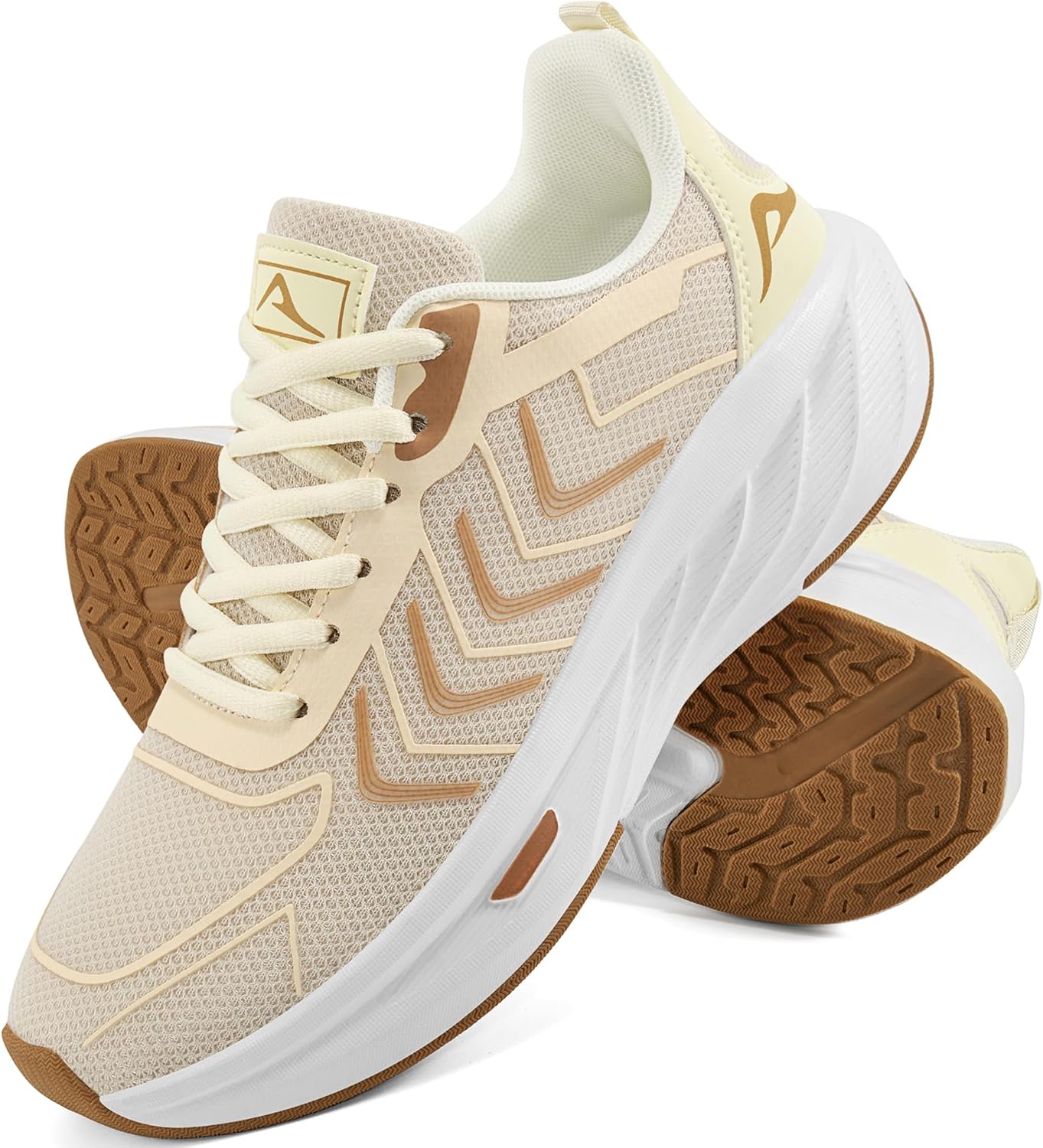 HARENCE Womens Fashion Walking Sneakers: Comfortable Breathable Non Slip Athletic Running Shoes for Gym Workout Cross Training Tennis