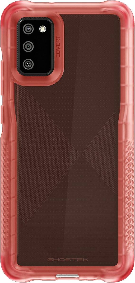 Ghostek COVERT Samsung A02s Case with Clear Slim Fit Design and Anti-Slip Grip Bumper Premium Shockproof Protection Thin Protective Phone Covers Designed for 2021 Samsung Galaxy AO2s (6.5 Inch) (Pink)
