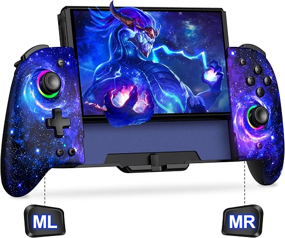 Elegamefy Handheld Switch Controller Programmierbar Switch Game Controller für Nintendo Switch/OLED mit Joystick ohne Totzonen Verbessertem Griff Turbo