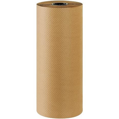 Box USA 300'L x 24W Roll of Textured Packing Paper 100% Recycled Paper, Ideal for Packing, Wrapping, Craft, Postal, Shipping, Dunnage and Parcel
