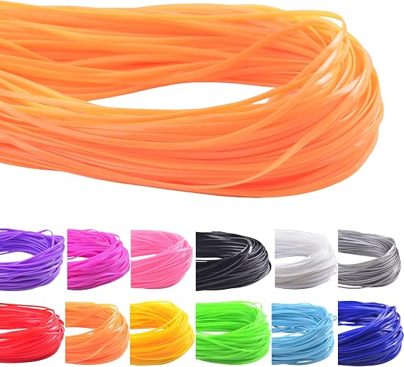 Orange Lanyard String 100pcs 1m Gimp String Boondoggle String Plastic Lanyard String for Bracelet Making Lacing Cord for Keychain Making Crafts DIY