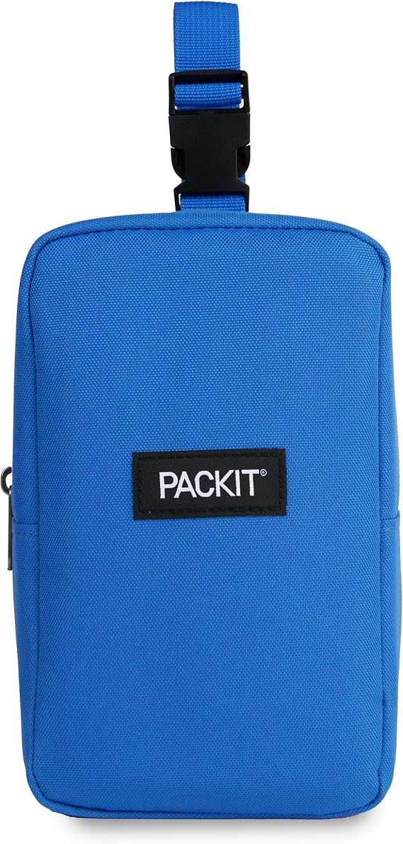 PackIt Freezable Upright Snack Box, Azure Blue