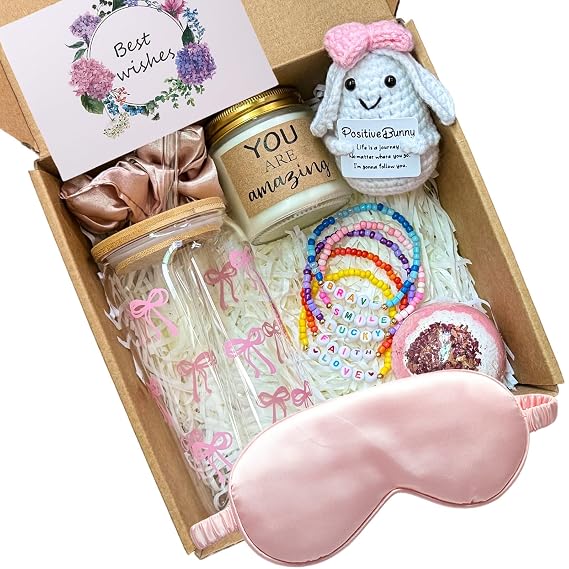 Gifts for Teen Girls, Graduation Gift for Her, Teen Girl Gifts Trendy Stuff, Birthday Gifts Set for Teenage Girls, Sister, Best Friend, Daughter - Pink Bunny