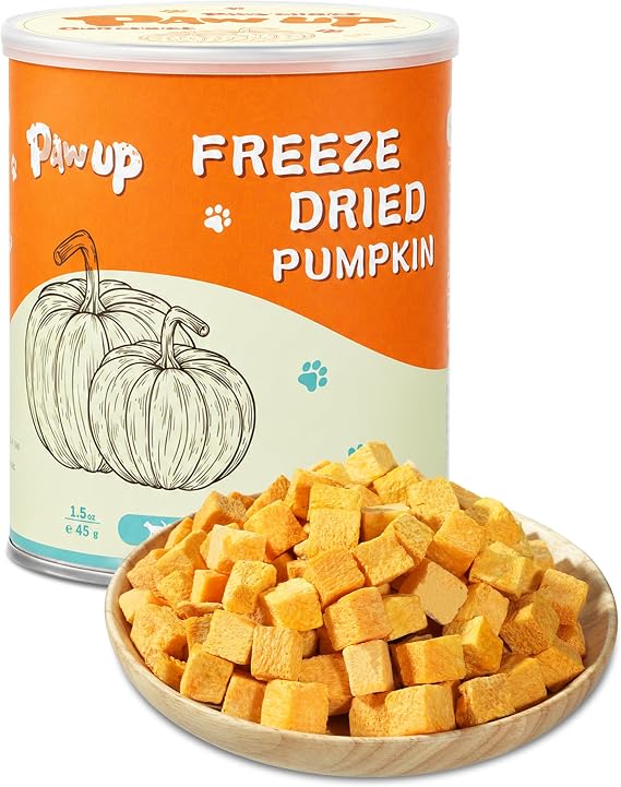PAWUP Freeze Dried Pumpkin Treats for Dogs & Cats, Single Ingredient