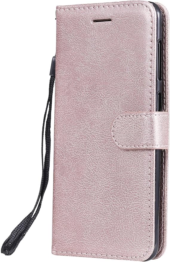 Galaxy A30 Case,Galaxy A20 Case Case,Premium PU Card Slots & Kickstand Leather Wallet Flip Protective Case Cover with Card Holder and Stand for Samsung Galaxy A30 / Galaxy A20 (Rose Gold)