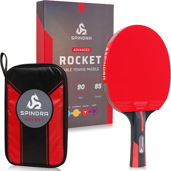 Rocket Advanced Offensive Ping Pong Paddle with Protective Case