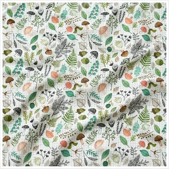 Clothworks Imagine Imagine Forest Floor White, Fabric by The Yard