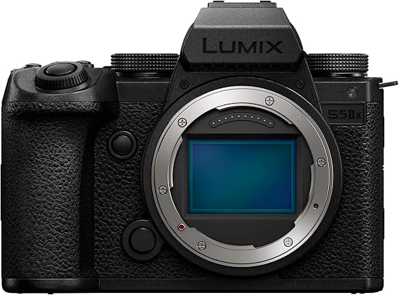 Panasonic LUMIX S5IIX Mirrorless Camera, 24.2MP Full Frame with Phase Hybrid AF, New Active I.S. Technology, 5.8K Pro-Res, RAW Over HDMI, IP Streaming - DC-S5M2XBODY Black | 5.8K Pro-Res, IP Streaming - DC-S5M2XBODY, RAW Over HDMI, New Active I.S, Phase Hybrid AF