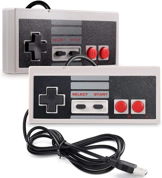 suily 2 paket USB kablolu denetleyicisi NES oyunları, PC USB denetleyicisi Retro Gamepad Joystick ahududu Pi Gamepad denetleyicisi Windows PC Mac Linux RetroPie NES emülatörleri